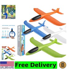 4 Pack Airplane/Flying Toys, 17.5" Large Throwing Foam Plane/Gliders, 2 Fligh...
