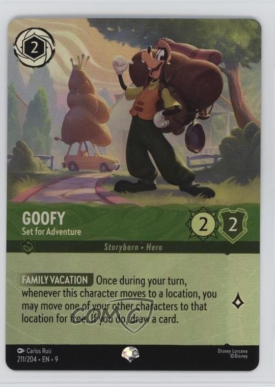 2025 Disney Lorcana - Fabled 9 Epic Foil Goofy Set for Adventure #211