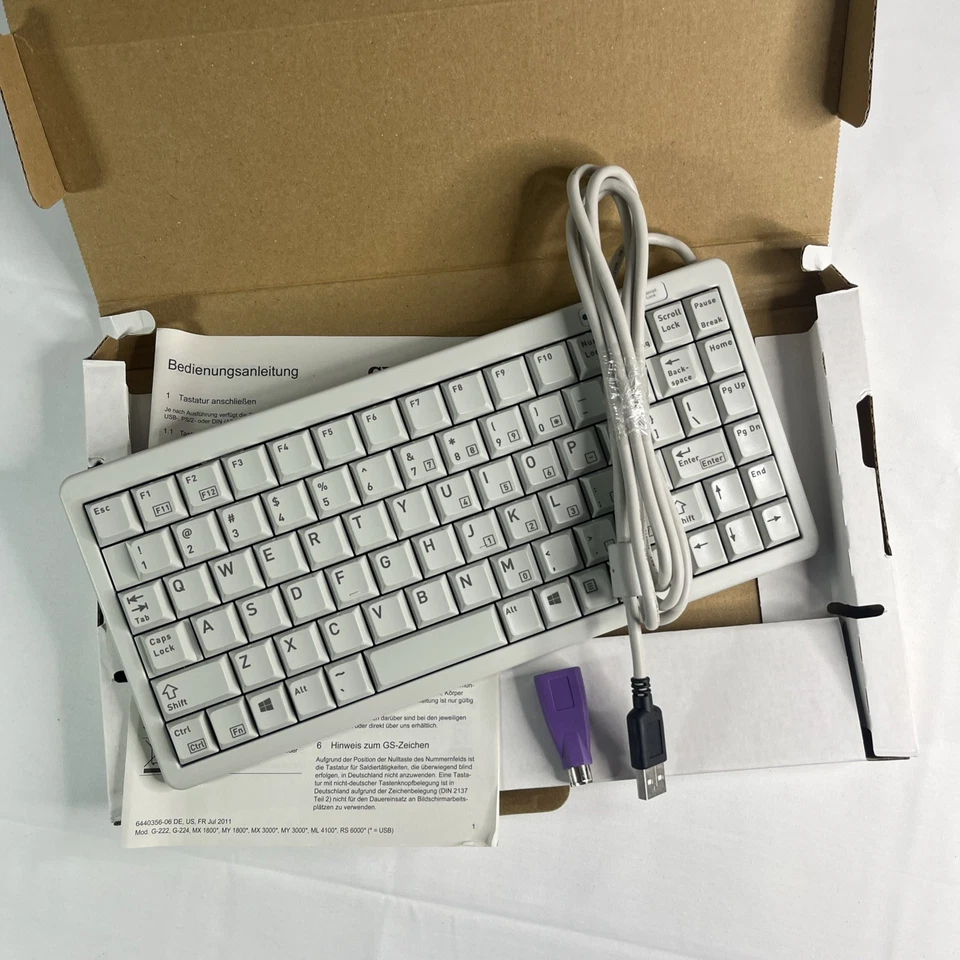 Cherry Professional Compact Wired Keyboard WHITE MODEL ML4100 USB G84-4100 - Image 2 of 2
