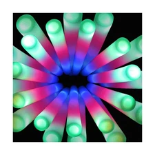 100 Pack LED Glow Sticks for Wedding, Bulk Foam Glow Sticks with 3 ... Fast Ship