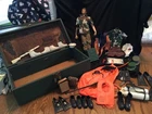 Vintage GI Joe, Lot4, Action Man, raft, shoes, radio accessories