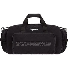 Supreme Denim Duffle Bag FW25 Box Logo Black Travel Bag Water Resistant Cordura