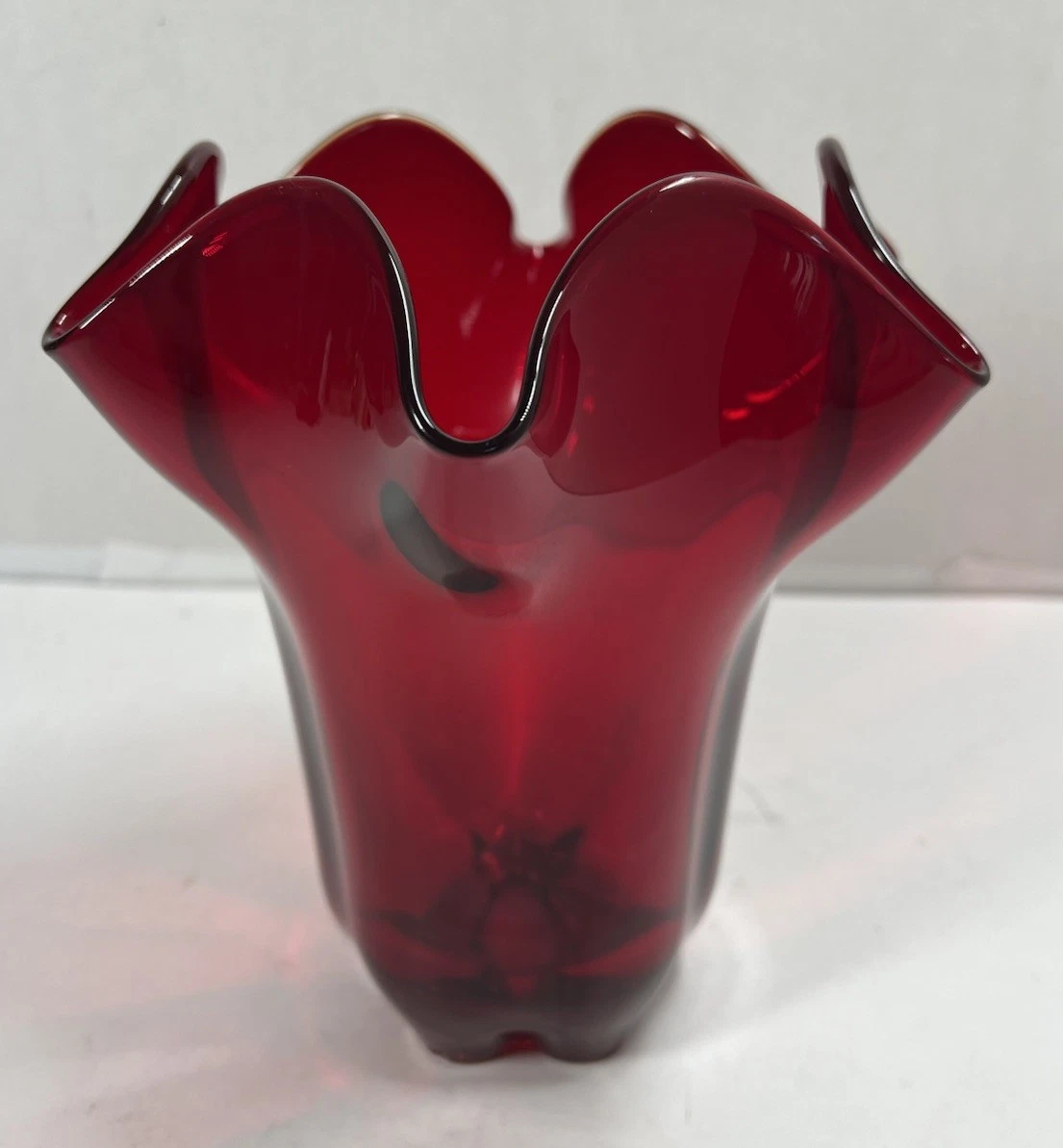 Red Glass Art Vase Vases for sale | eBay