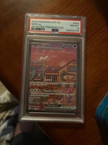 Mew ex 053  2023 pokemon psa 8 graded trading card