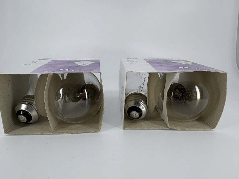 Old Style GE Light Bulbs 25W Decorative Crystal Clear A19 - 2 Packs = 4 Bulbs - Image 2 of 4