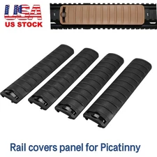 4pcs/Pack Tactical Rail Cover Protector Picatinny Rail Panel Ribbed USA