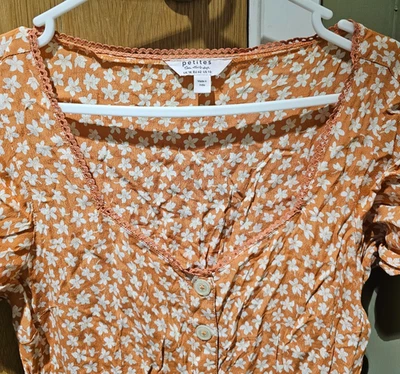 Miss Selfridge Petite Floral Mini Dress Size 14 - Image 1 of 4