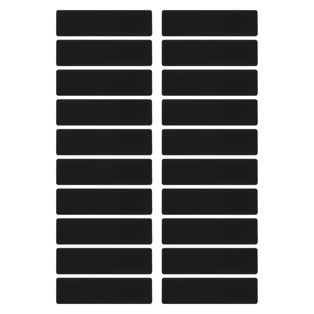 20Pcs Black Anodized Aluminum Laser Engraving Blank Name Tags 3x1 Inch