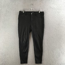 Liverpool Los Angeles Pants Womens 14/32 Black Skinny Leg Stretch Zip Fly Casual