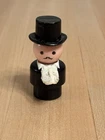 VINTAGE Fisher Price Little People Western Town Mayor Black Top Hat Ringmaster
