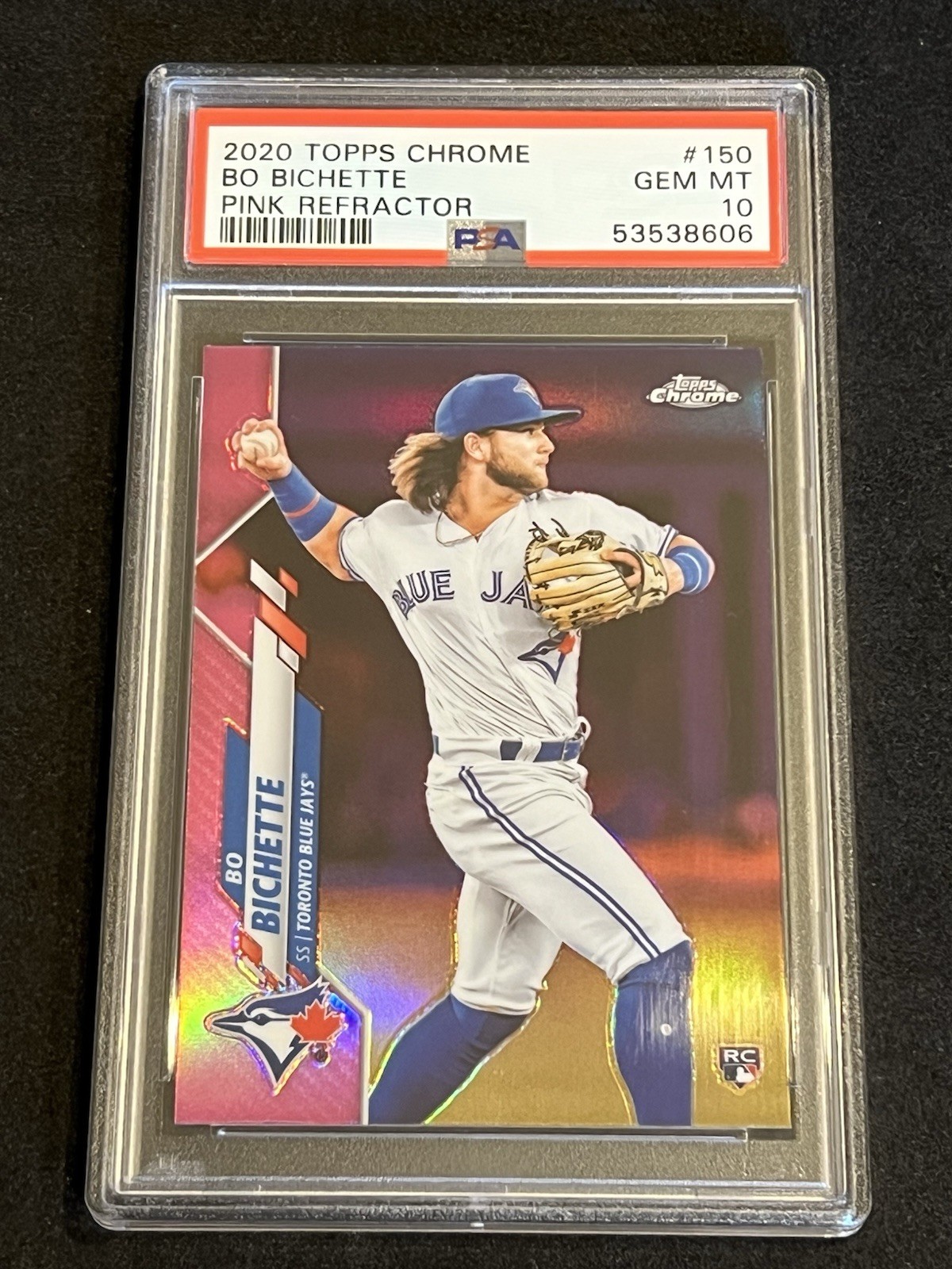 2020 Topps Chrome - Bo Bichette #150 Pink Refractor (RC) PSA 10