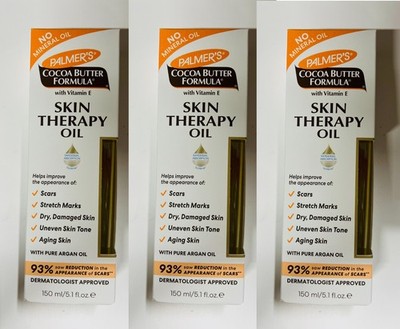 3 x Palmers Kakaobutter Formel Hauttherapie Öl mit Vitamin E 150ml/5,1oz.