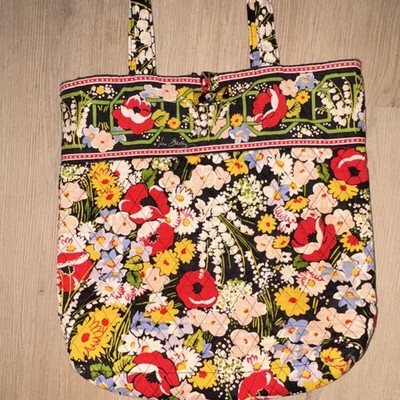 Vera Bradley Poppy Fields Floral Quilted Shoulder Tote Bag Women's