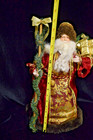 The San Francisco Music Box Company Fabric Father Christmas w/ Staff — photo 8