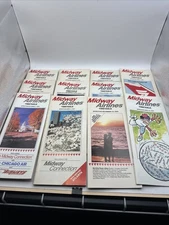 Midway  Airlines  System  Timetable  - Lot of 11-  1985-1987