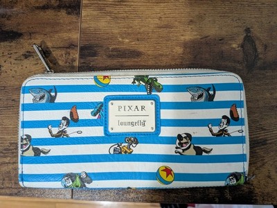 Loungefly Disney Wallet Blue White Toy Story Nemo Monsters Inc WALL-E Up