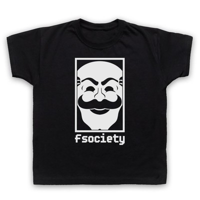 FSOCIETY LOGO INOFFIZIELLER MR. ROBOT F SOCIETY CYBER HACK KINDER T-SHIRT