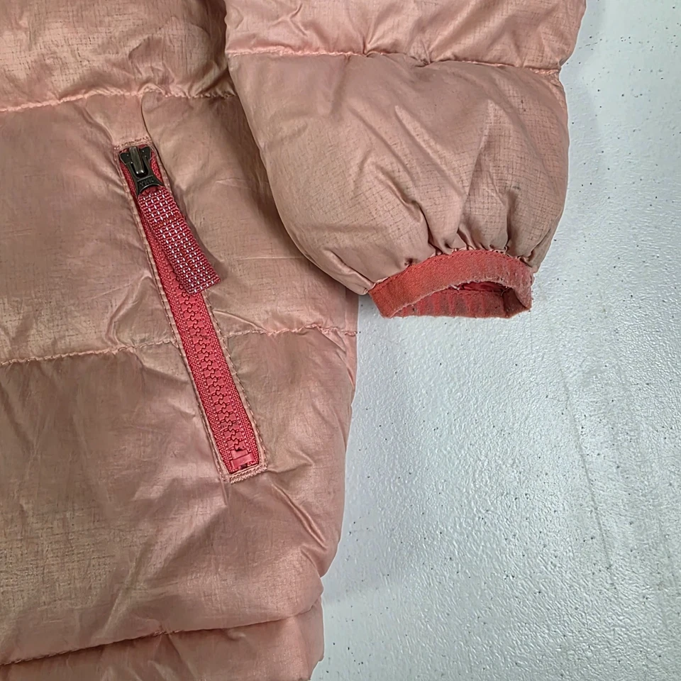 Suéter con capucha Patagonia Hi Loft talla 4T bebé niño chaqueta rosa acolchada Foto 2 de 4