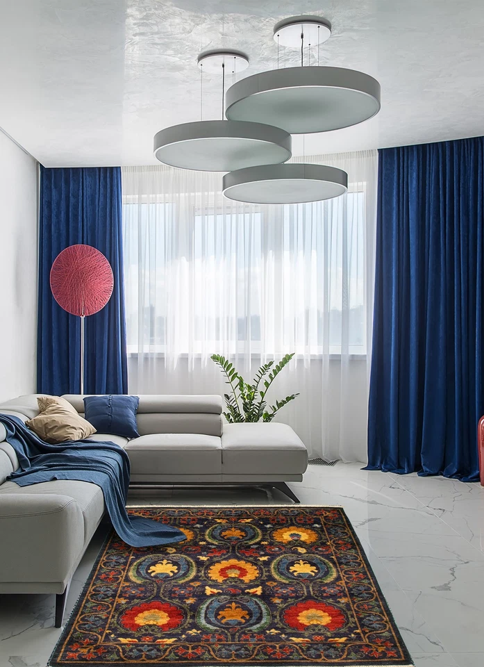 Hand Knotted Area Rug 4'2" x 5'3" Traditional Oriental Wool Carpet - Image 2 of 4