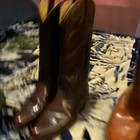 Pair of Dark Brown Leather Western Cowboy Boots Tall Pull-On Equestrian — photo 1