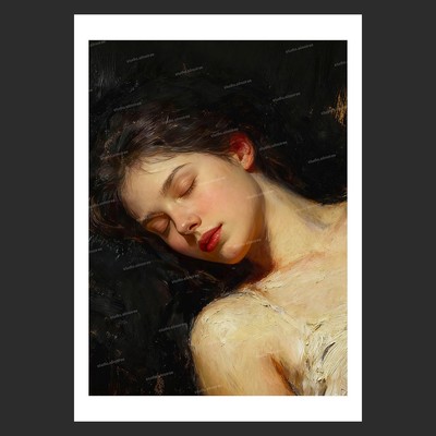 Malerei Akt Frau Ölbild Kunstdruck Nude Art Boudoir Atelier Deko 28x42 c[lbjrf5]