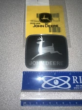 New John Deere Black & Silver Logo Decal JD 5604