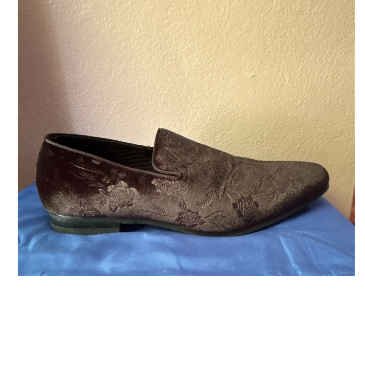 Moretti Gold Label Mens Blue Rhinestone Crystal Encrusted Loafers Shoes 11.5D Sparkling blue dress shoes Amazon 11 (44) | Mercari main image 4