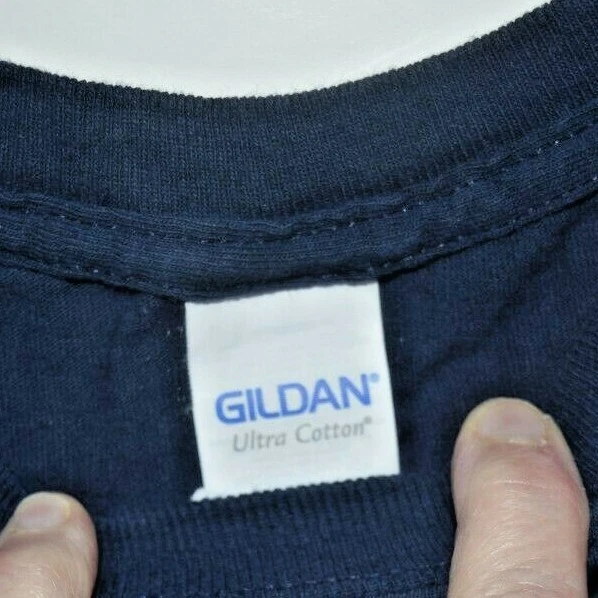 Camiseta azul de hockey irlandés con logotipo de Notre Dame Gildan talla M Foto 4 de 4