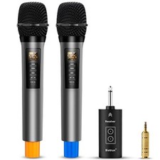 Bietrun Wireless Microphones with Echo,Treble,Bass Assorted Colors