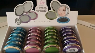TOUCH OF BEAUTY ✅KOSMETIKSPIEGEL/HANDSPIEGEL/TASCHENSPIEGE 2-IN 1/Ø 7,5CM/ 4 VERSCHIEDENE FARBE