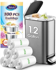 1.2 Gallon Strong Trash Bags Garbage Bags Waste Basket Liner Bathroom Trash Bags