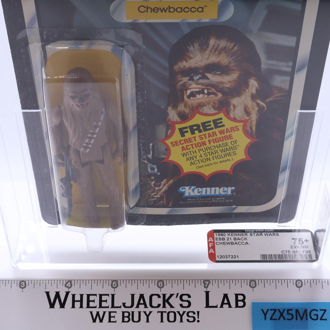 Chewbacca AFA GRADED 75+ 75/80/85 Star Wars 21 Back 1980 Kenner Action ...