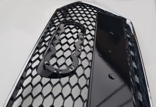 RS4 Chrome / gloss black honeycomb mesh grill for Audi A4 B9 8W S4 2016+ grille - Picture 2 of 10