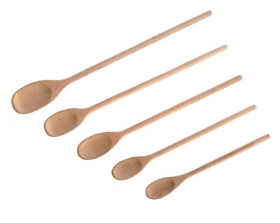 Holzlöffel - 30,35,40,45,50 cm - Back-/Koch-/Rührlöffel Utensilien Set