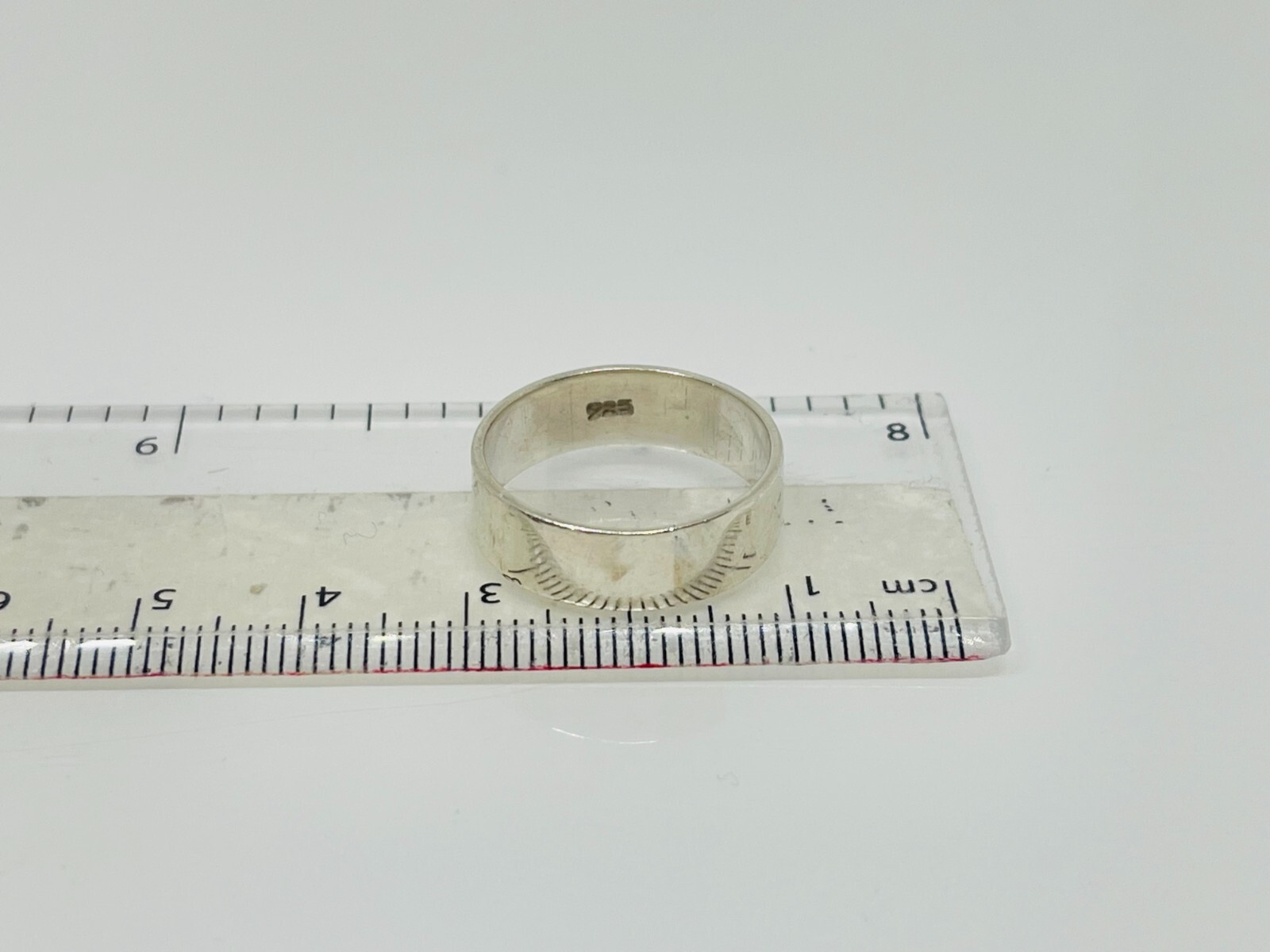 Fabulous Solid Silver Flat Band Ring 925 Silver S… - image 9