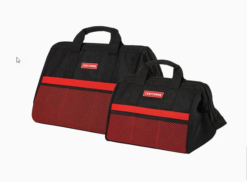 Craftsman Ballistic Nylon Tool Bag Set Black Red 2 pc. 13