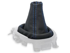 SCHALTMANSCHETTE FUR HONDA JAZZ III 2015-2018 SCHALTSACK LEDER NAHT DUNKELBLAU