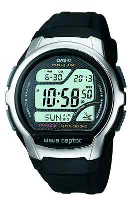 Casio Wave Ceptor Men's Quartz World Time Black Resin 42mm Watch