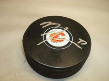 Mark Jankowski Signed Calgary Flames Hockey Puck Autographed 1B