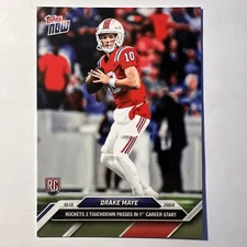 2024 ToppsNOW #10 Drake Maye RC Rockets 3 Touchdown Passes In 1st Career Start