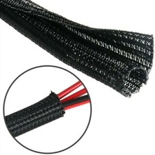 5M Braided Wire Cable Sleeve Cord Protector Split Pipe Cable Organizer Supplies
