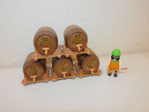 Playmobil  5 X 6464 6218 from 3627 wine beer  barrel for 6000 3666 3268 neu new. - Picture 1 of 3