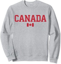 Canada Flag Red Maple Leaf Flag Canada Day Gift Unisex Crewneck Sweatshirt