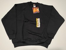 Vintage Blank Fruit of the Loom Crewneck Sweatshirt Black XL NWT