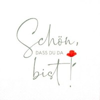 20 Servietten SchöN, Dass Du Da Bist Rose Blumen Garten SprüChe Schrift 33X33Cm
