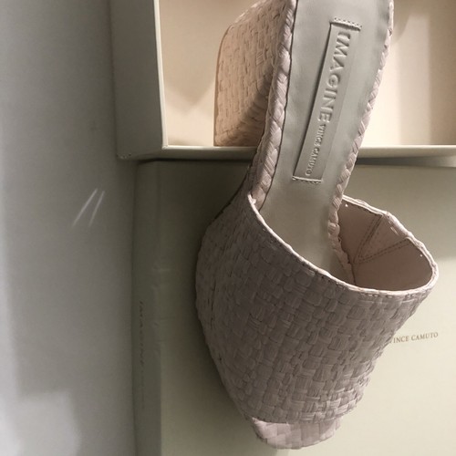 Vince Camuto Imagine Caira SAND THATCHED Raffia Platform Sandals Womens Sz 6M - Picture 2 of 11