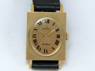 Solid Gold 18K 750 watch Uhr NOS Vintage SwissMade Duxot New 