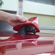 Car Roof Shark Fin Antenna Radio Am Fm Aerial Signal Universal For Sedan Suv Red