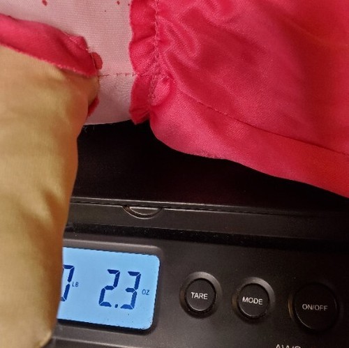 Vestido rosa y medias a rayas muñeca de terror de Halloween de felpa sangrienta sin cabeza - Imagen 8 de 8