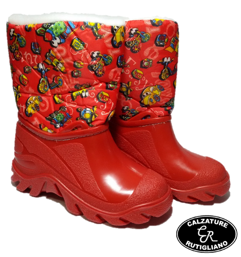 DOPOSCI BAMBINO BAMBINA STIVALI NEVE ROSSO SCARPE PELLICCIA MARESCA - 3002  | eBay